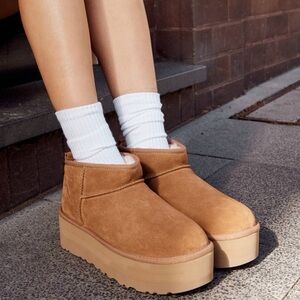UGG Classic Ultra Mini Platform Chestnut – Size 7 – New in Box – Viral TikTok